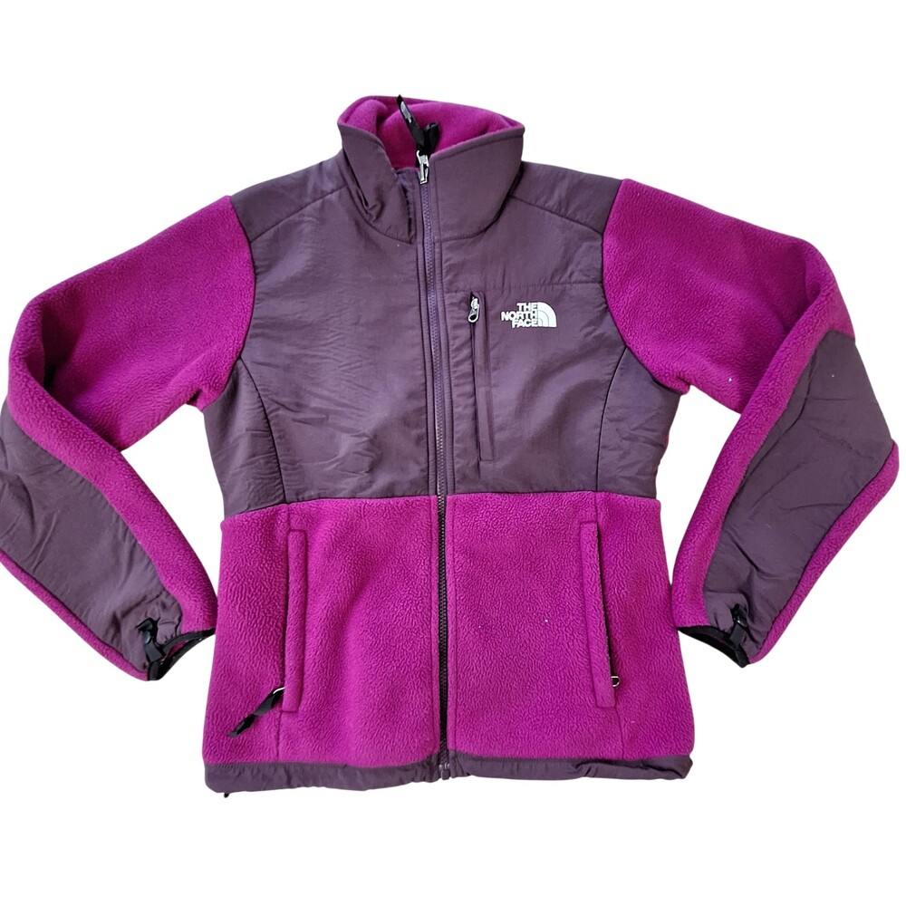 The North Face Jacket Womens Small Pink Polartec Recycled Fleece Zip Pockets